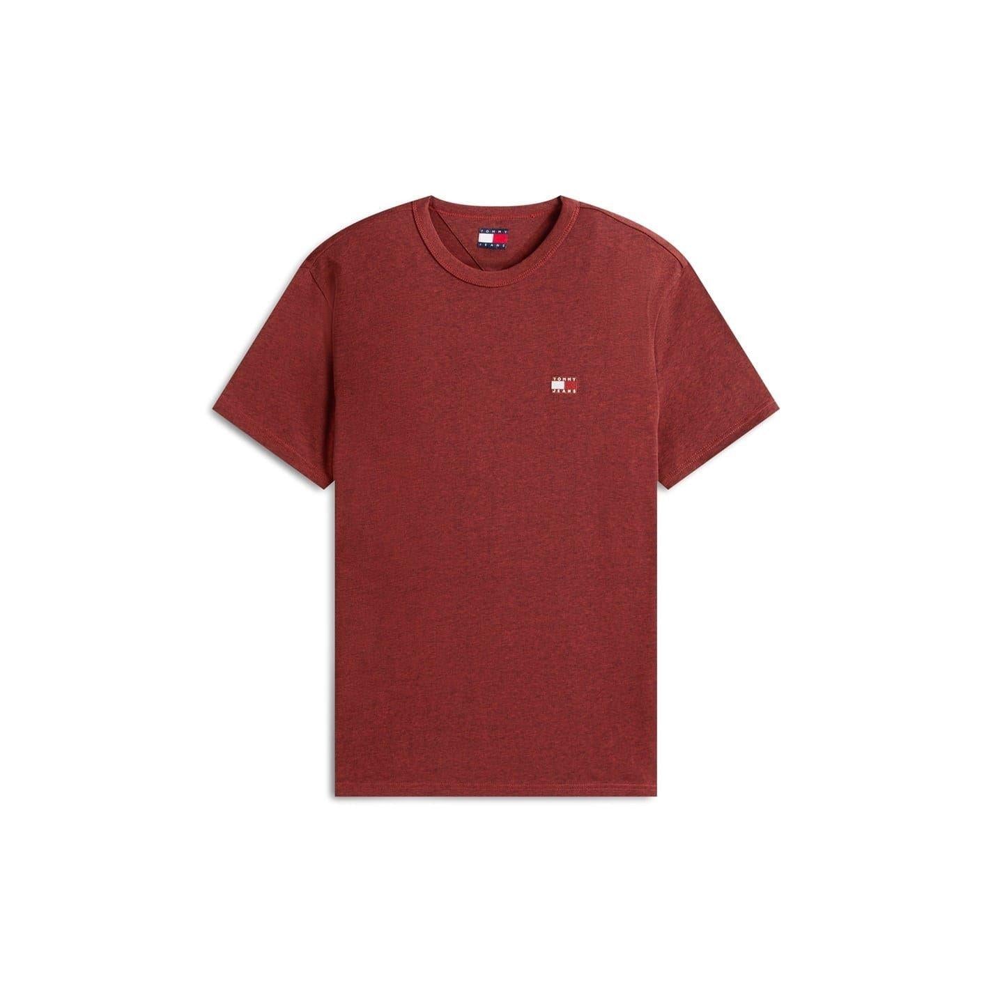 Terracotta - Front - Tommy Jeans Mens Tonal Badge T-Shirt
