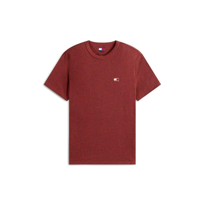 Terracotta - Front - Tommy Jeans Mens Tonal Badge T-Shirt