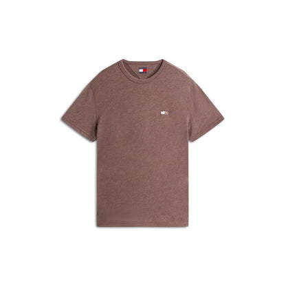 Walnut - Front - Tommy Jeans Mens Tonal Badge T-Shirt