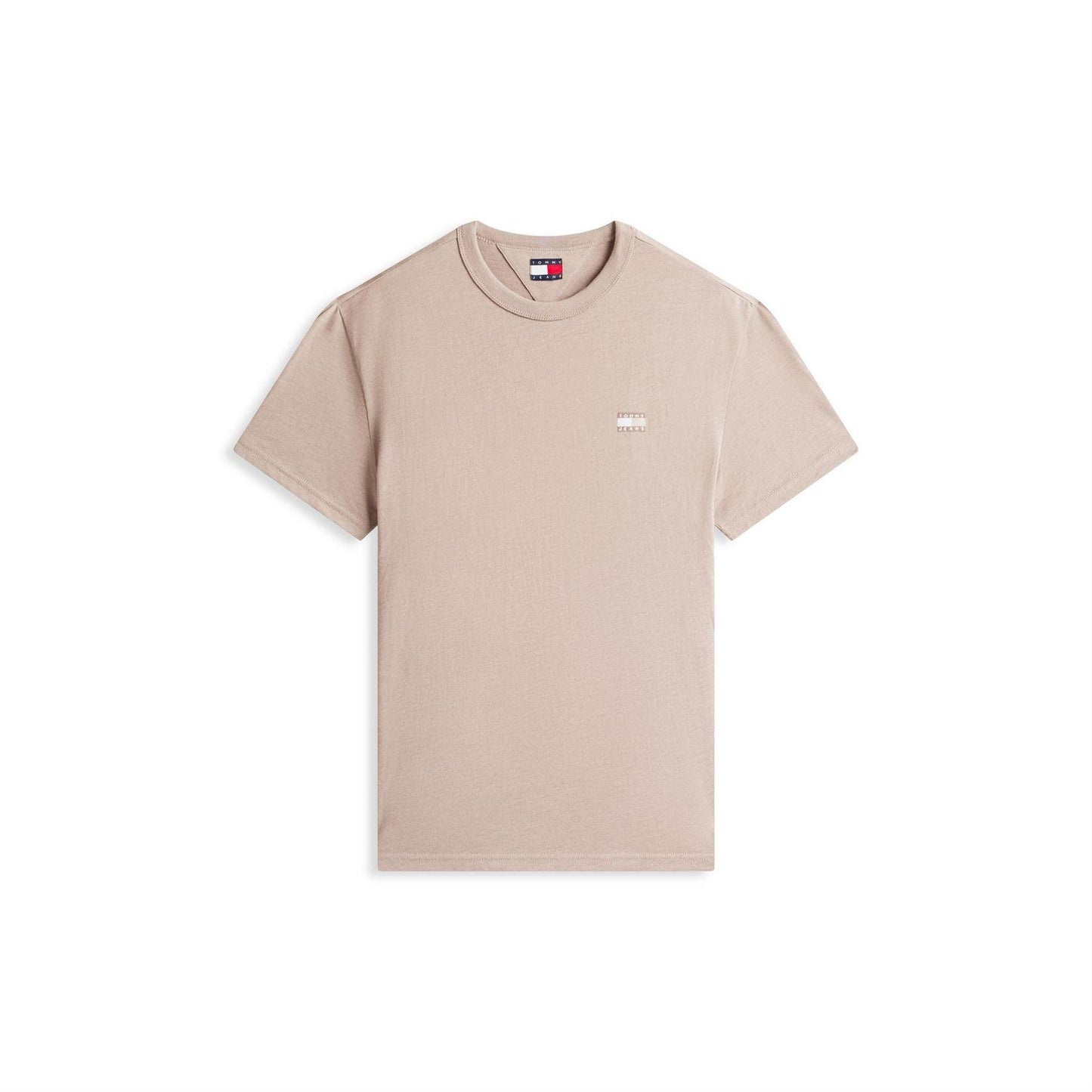 Limestone - Front - Tommy Jeans Mens Tonal Badge T-Shirt