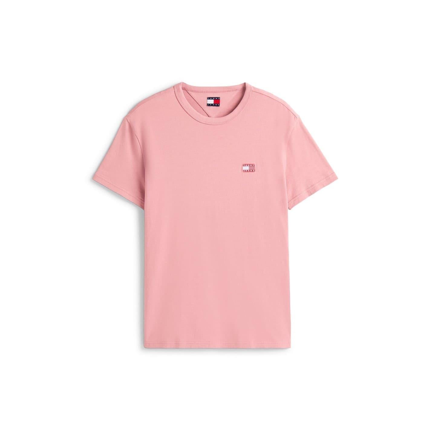 Very Berry - Front - Tommy Jeans Mens Tonal Badge T-Shirt