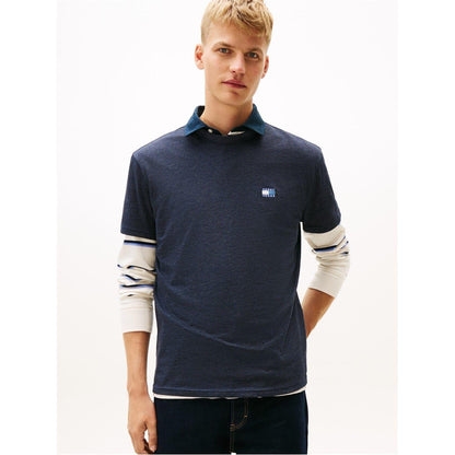 Dark Night Green - Side - Tommy Jeans Mens Tonal Badge T-Shirt