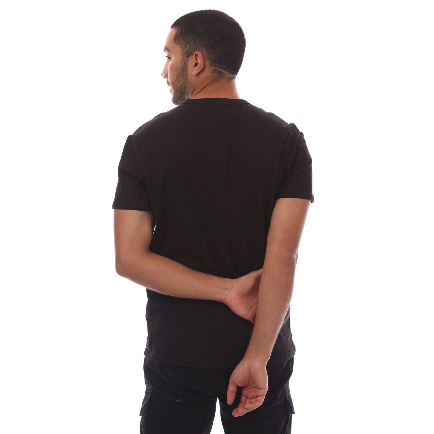 Black - Back - Tommy Jeans Mens Tonal Badge T-Shirt