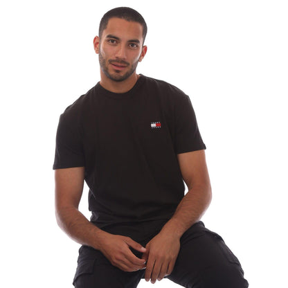 Black - Lifestyle - Tommy Jeans Mens Tonal Badge T-Shirt