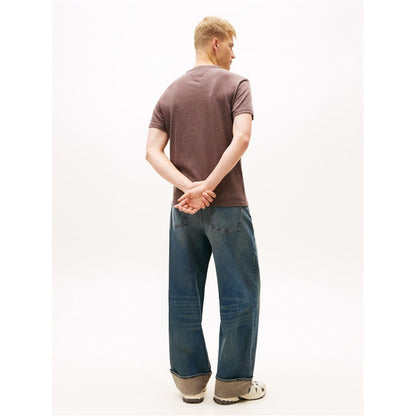 Walnut - Pack Shot - Tommy Jeans Mens Tonal Badge T-Shirt