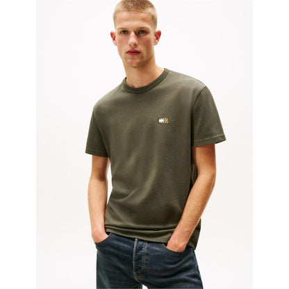 Pewter - Back - Tommy Jeans Mens Tonal Badge T-Shirt