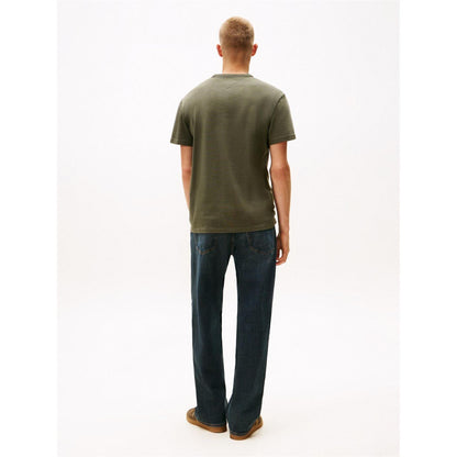 Pewter - Side - Tommy Jeans Mens Tonal Badge T-Shirt