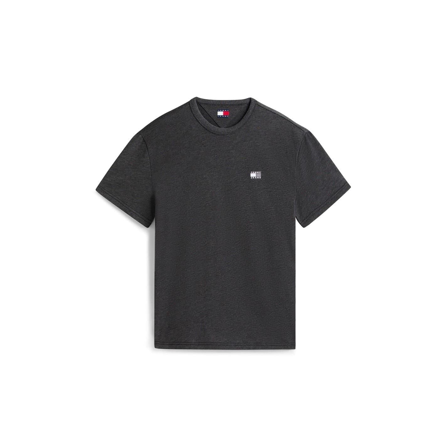 Black Heather - Front - Tommy Jeans Mens Tonal Badge T-Shirt