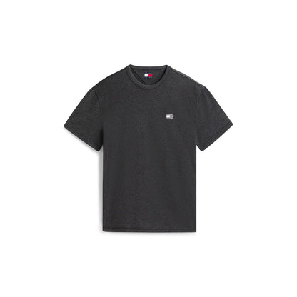 Black Heather - Front - Tommy Jeans Mens Tonal Badge T-Shirt