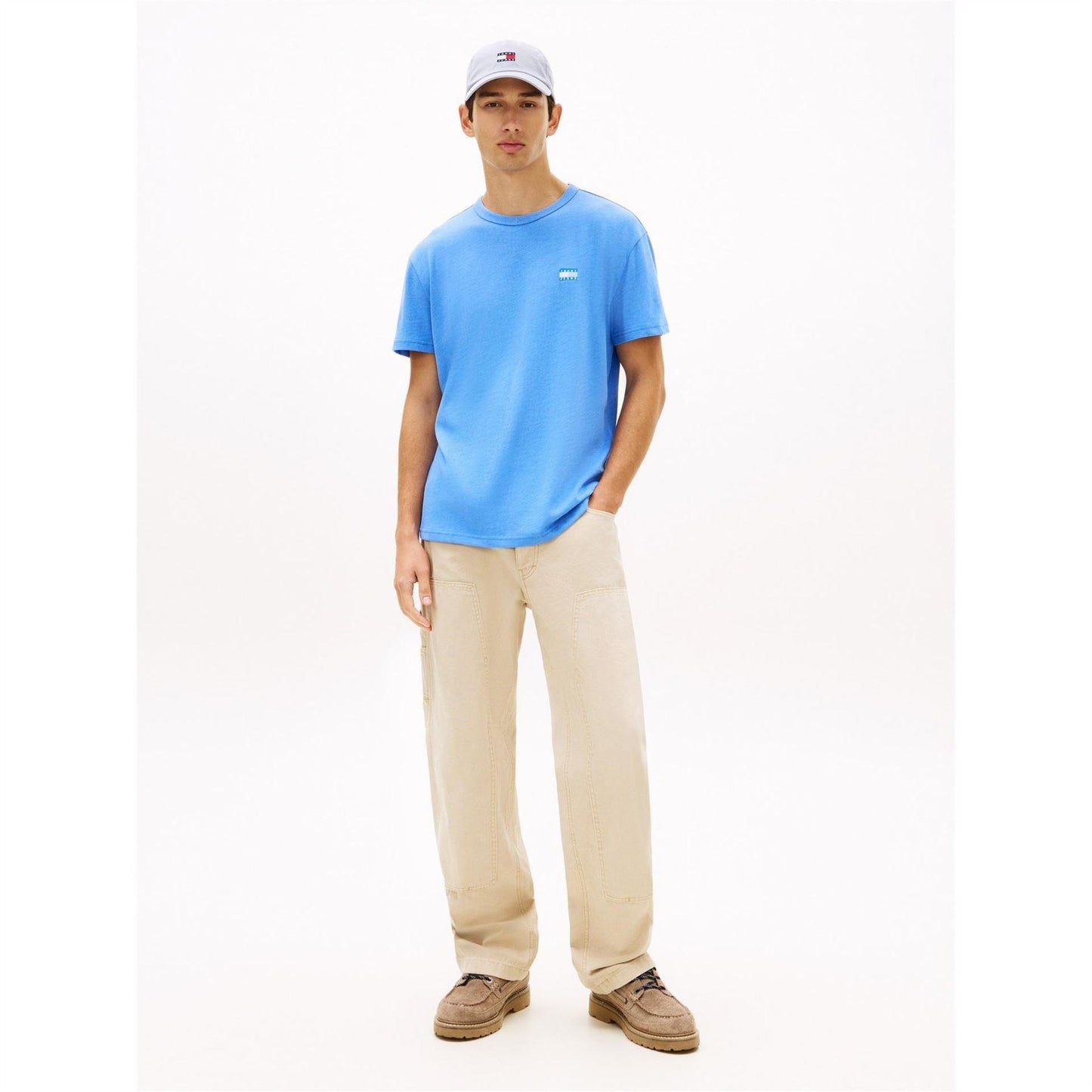 Twilight Blue - Lifestyle - Tommy Jeans Mens Tonal Badge T-Shirt