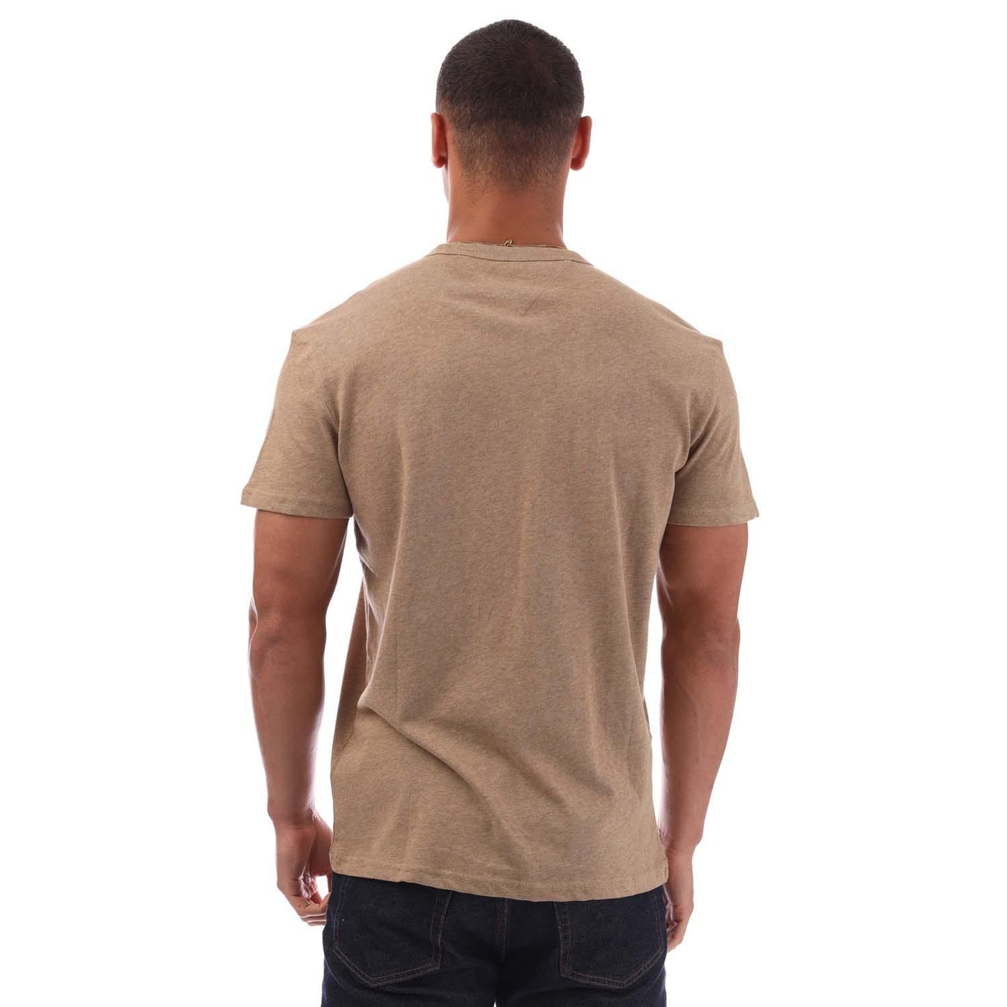 Camel - Back - Tommy Jeans Mens Tonal Badge T-Shirt