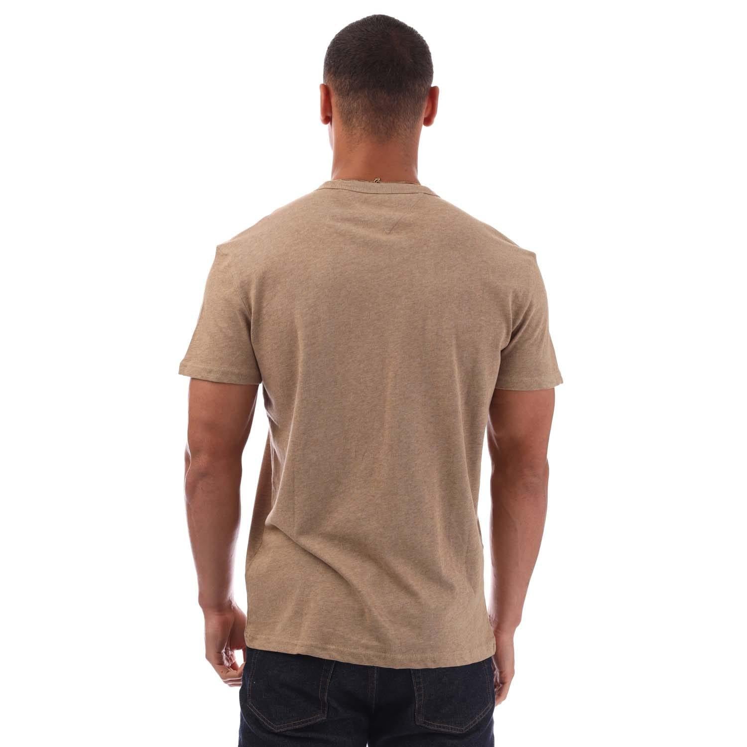 Camel - Back - Tommy Jeans Mens Tonal Badge T-Shirt