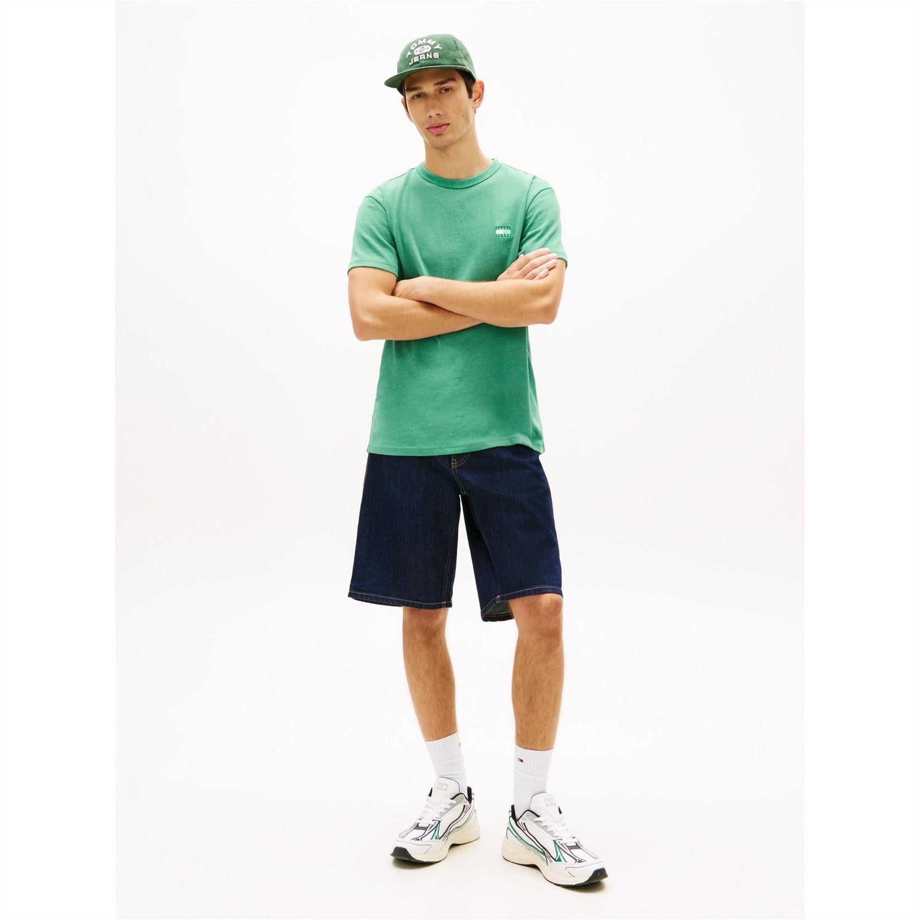 Bahama Green - Lifestyle - Tommy Jeans Mens Tonal Badge T-Shirt