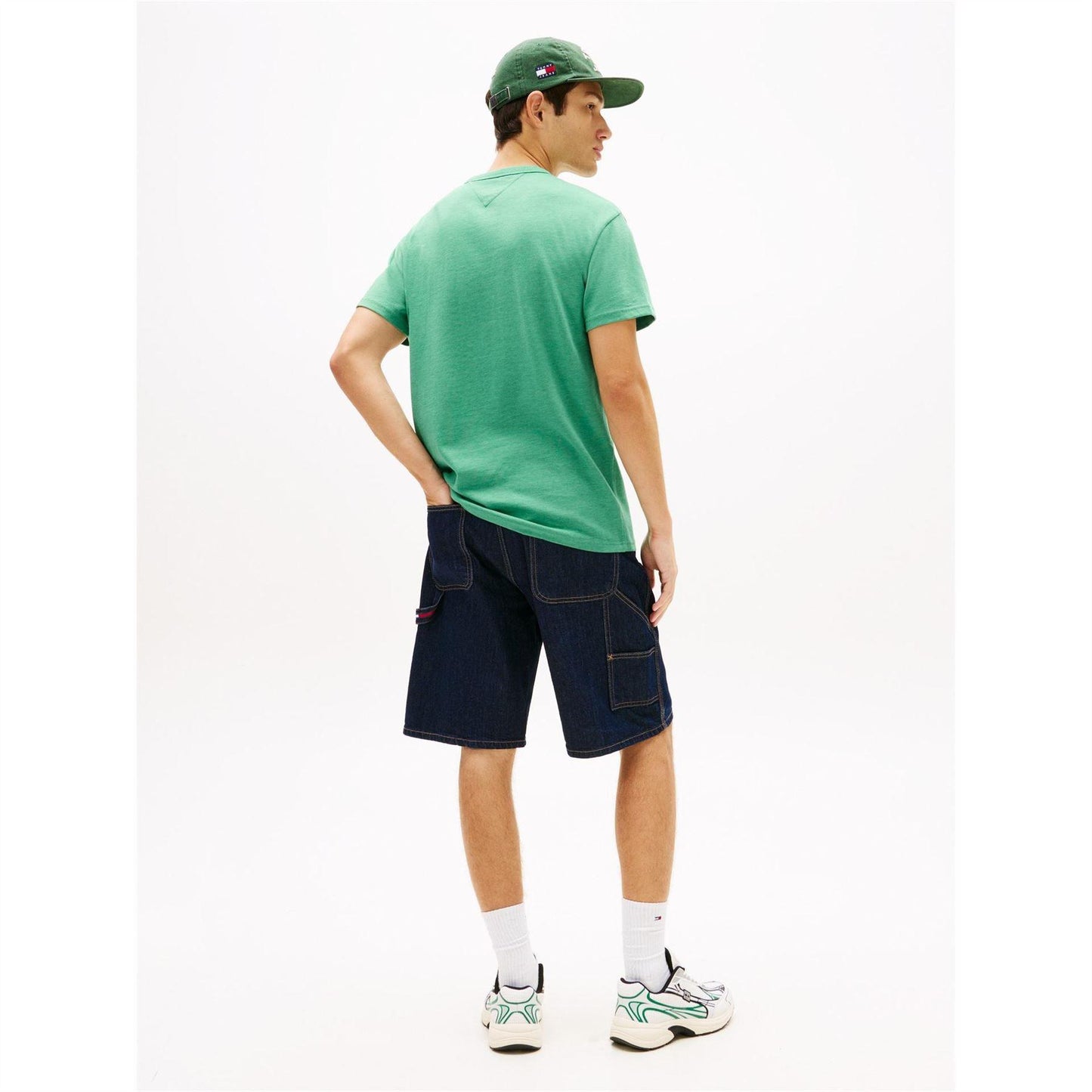 Bahama Green - Pack Shot - Tommy Jeans Mens Tonal Badge T-Shirt