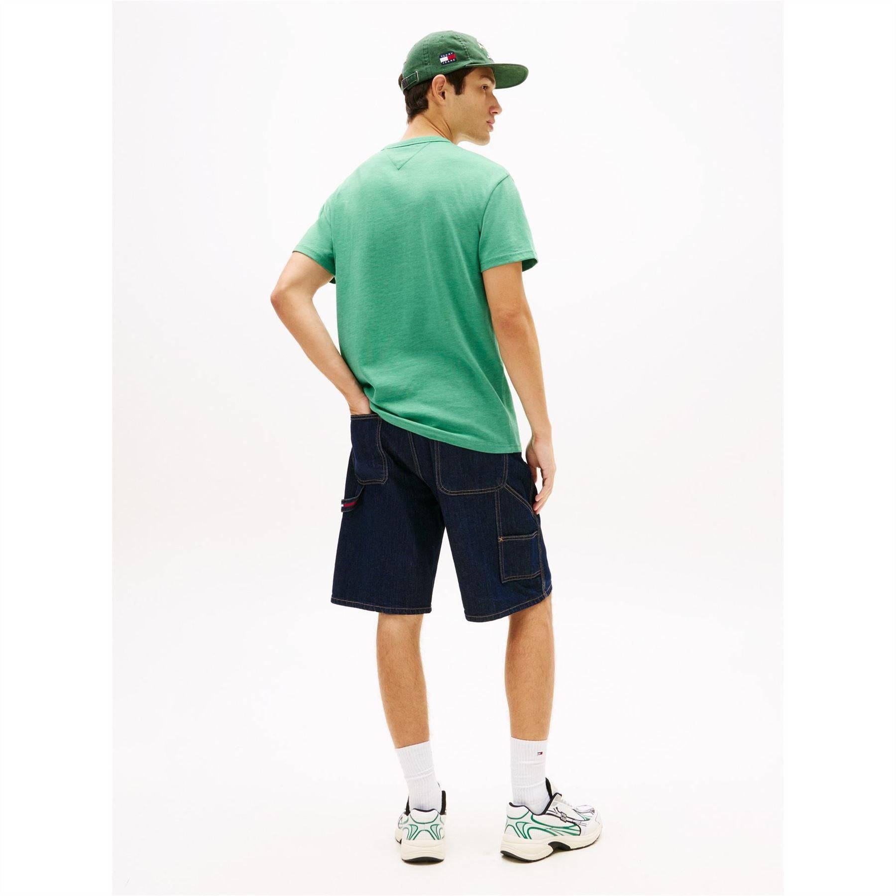 Bahama Green - Pack Shot - Tommy Jeans Mens Tonal Badge T-Shirt