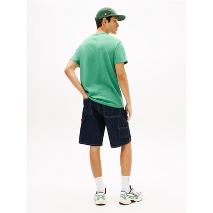 Bahama Green - Pack Shot - Tommy Jeans Mens Tonal Badge T-Shirt
