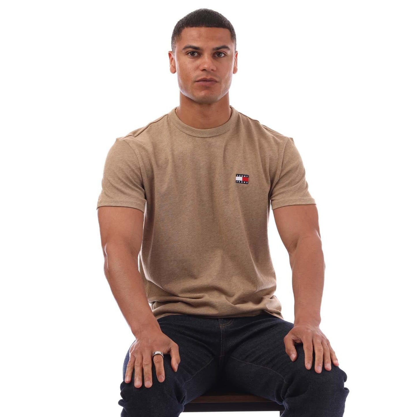 Camel - Lifestyle - Tommy Jeans Mens Tonal Badge T-Shirt