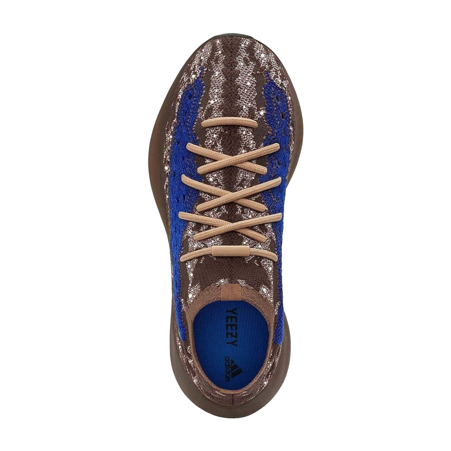 Brown-Blue - Side - Yeezy Unisex Adult Boost 380 Trainers