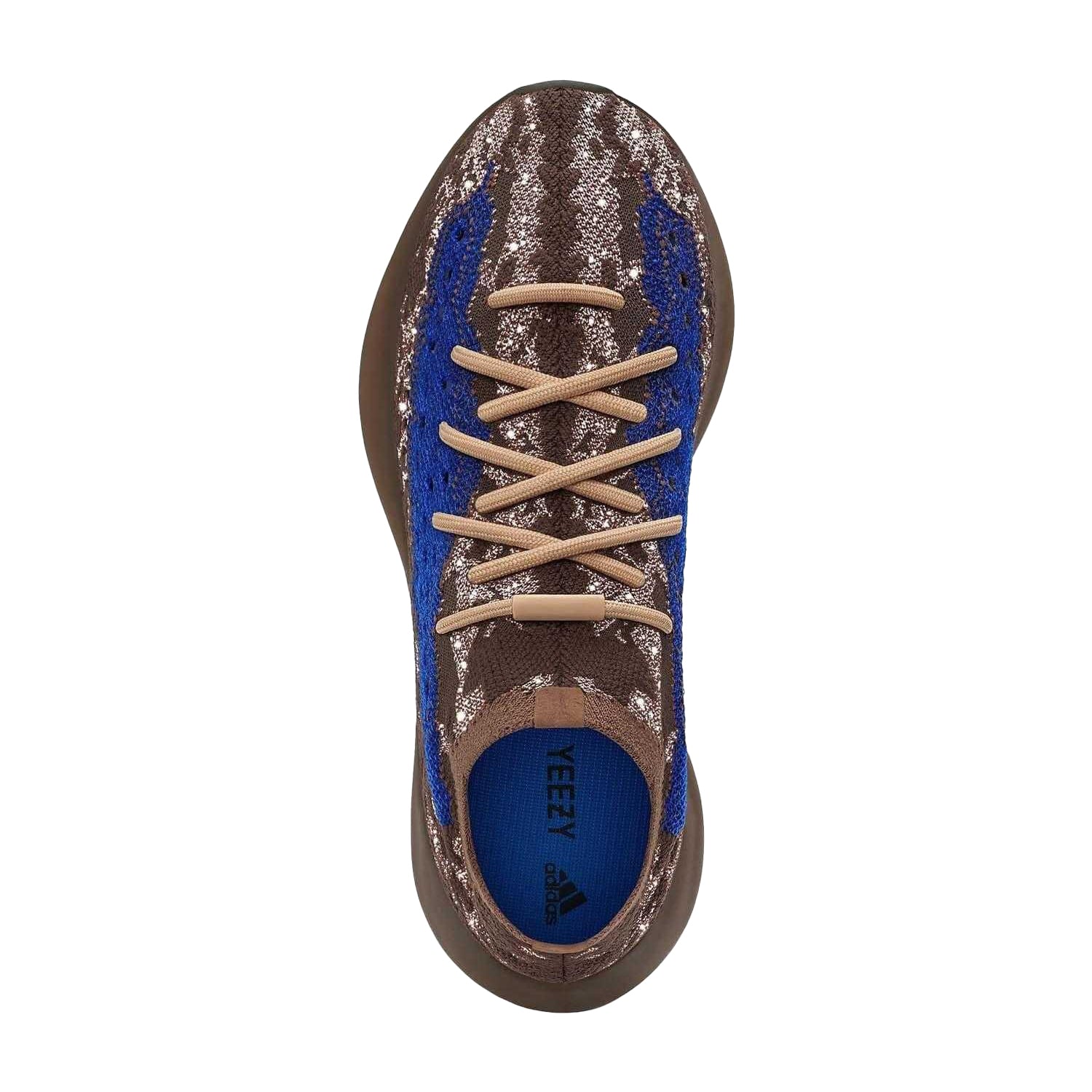 Brown-Blue - Side - Yeezy Unisex Adult Boost 380 Trainers