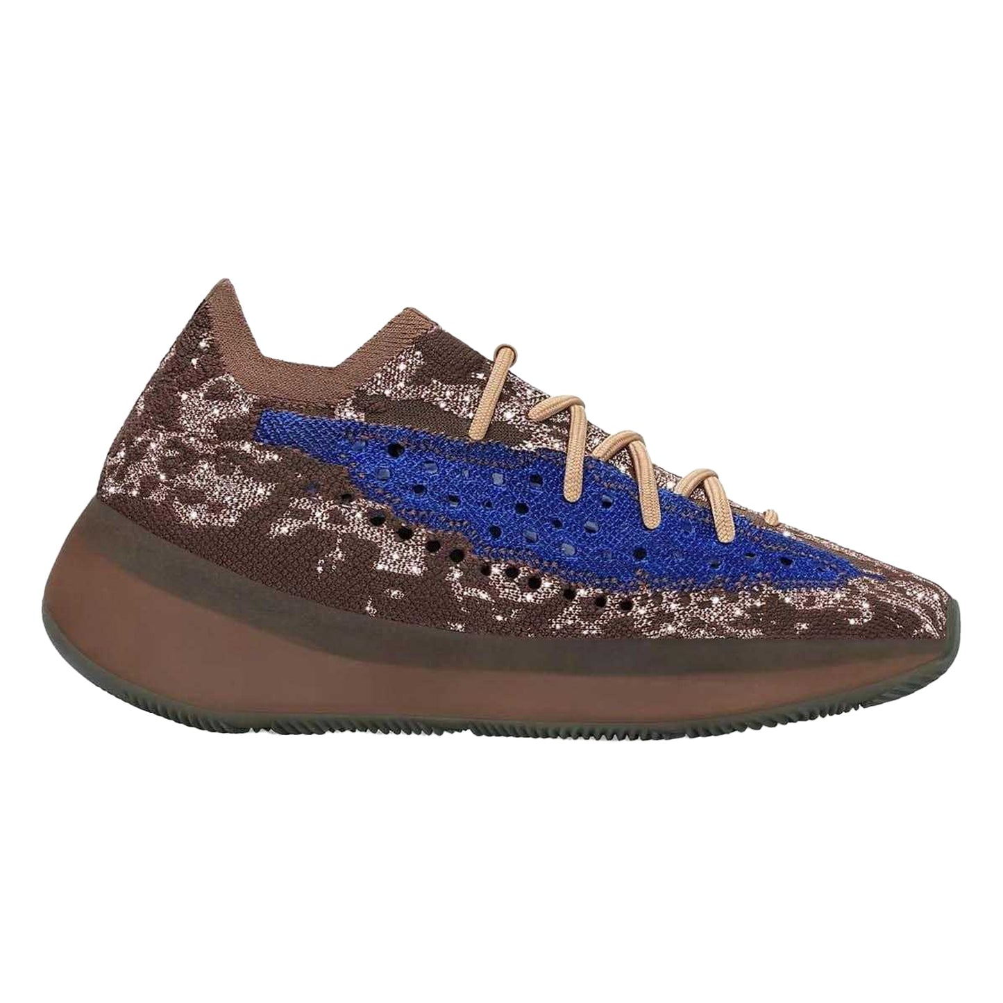 Brown-Blue - Front - Yeezy Unisex Adult Boost 380 Trainers