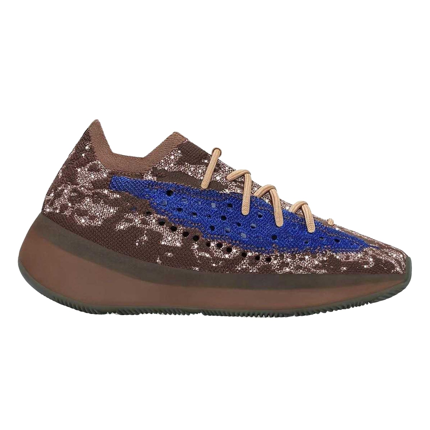Brown-Blue - Front - Yeezy Unisex Adult Boost 380 Trainers