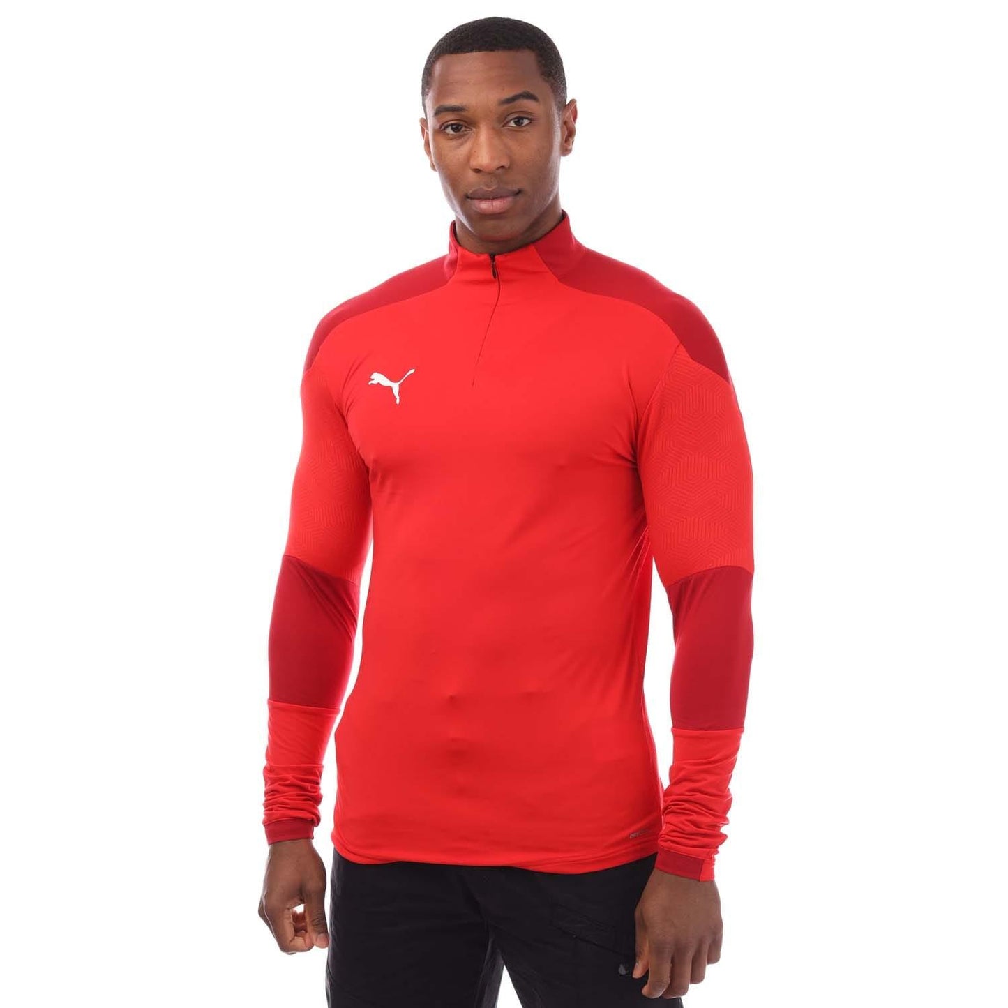 Red - Front - Puma Mens Final Quarter Zip Training Top