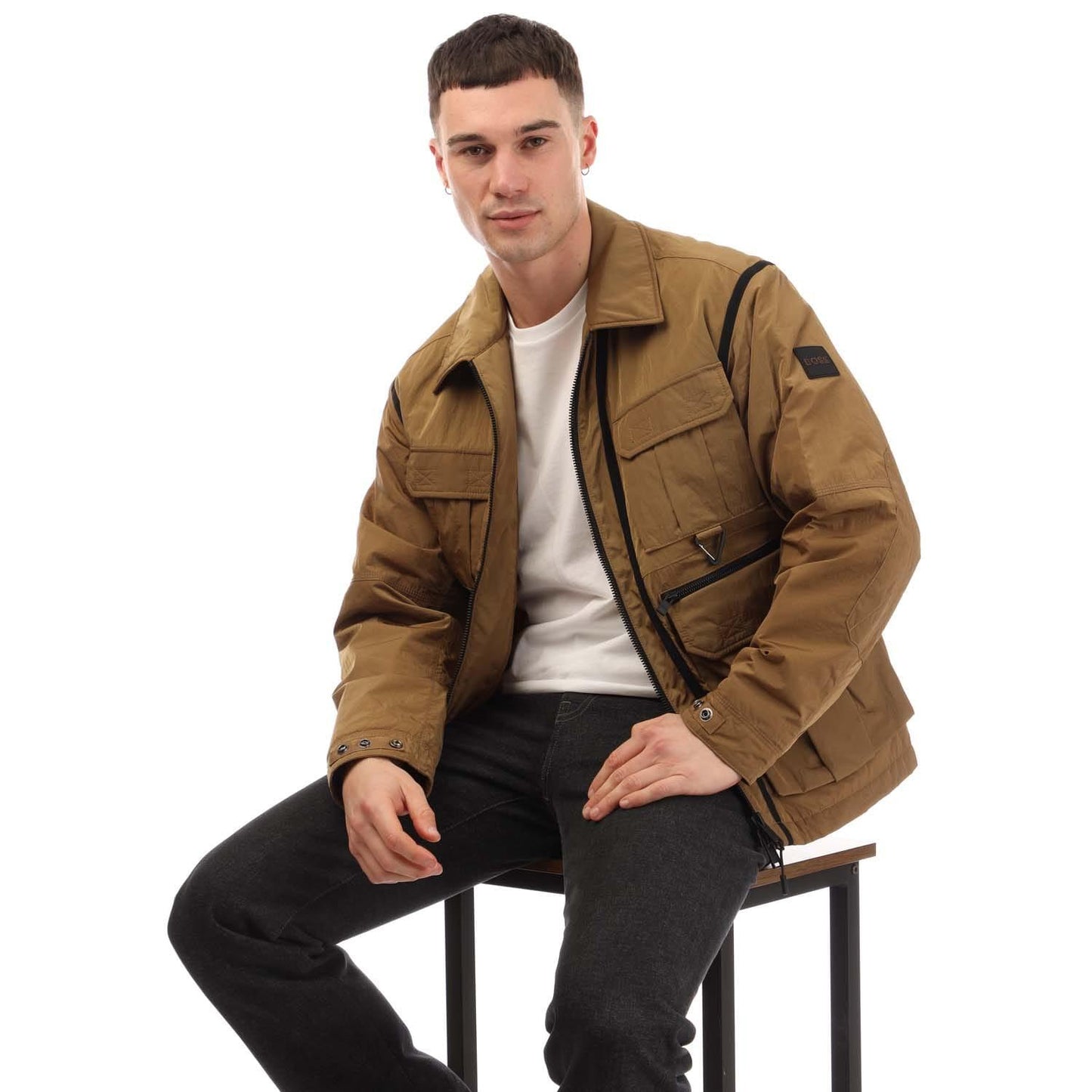 Beige - Lifestyle - Boss Mens Otniell Jacket