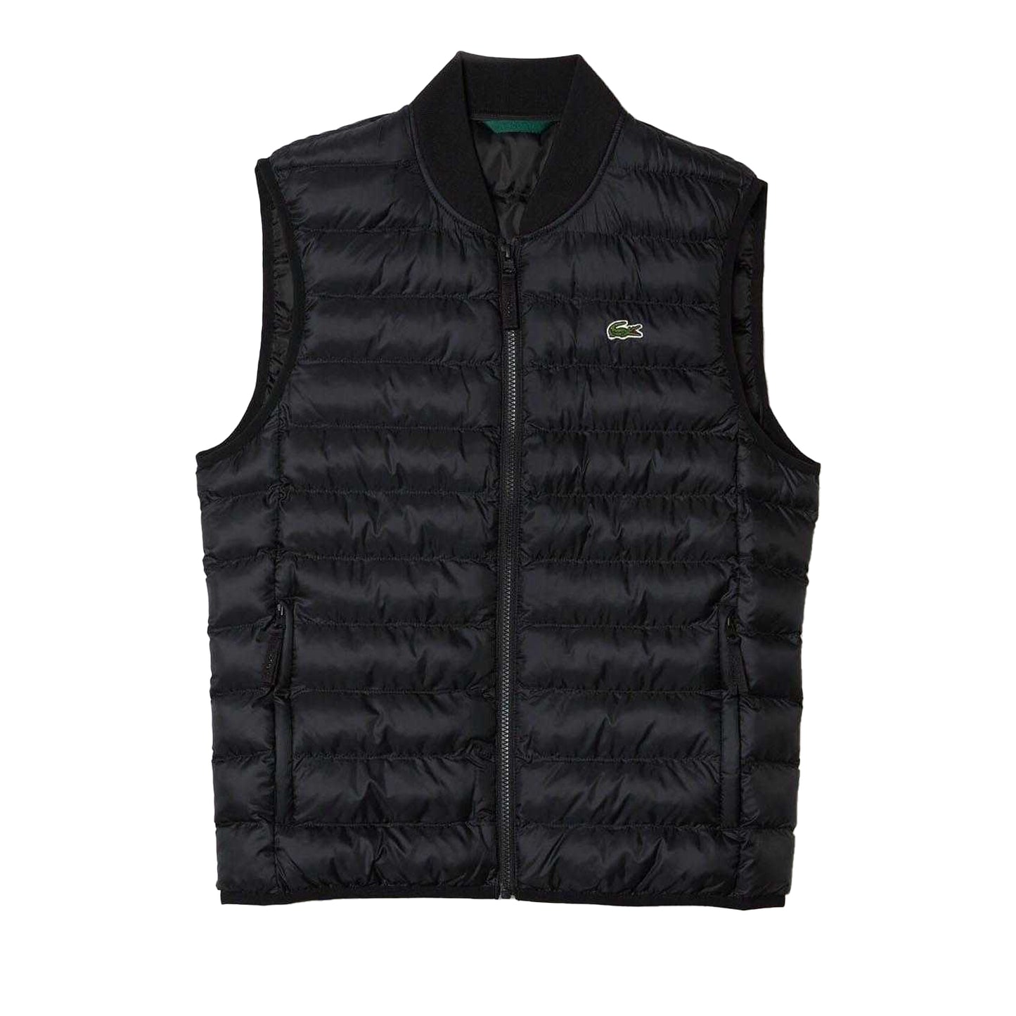 Black - Front - Lacoste Mens Water Repellent Padded Gilet
