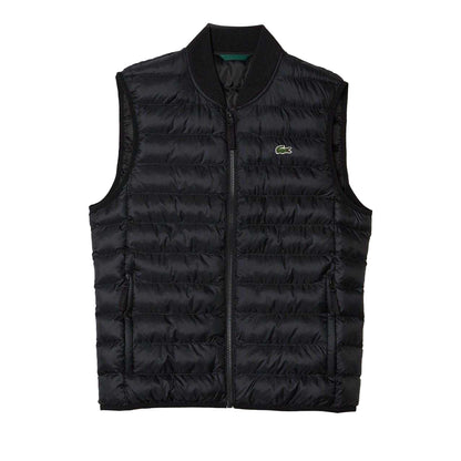 Black - Front - Lacoste Mens Water Repellent Padded Gilet