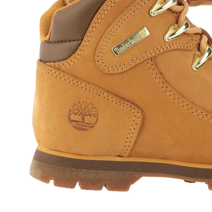 Wheat - Close up - Timberland Childrens-Kids Euro Rock Leather Mid Cut Boots