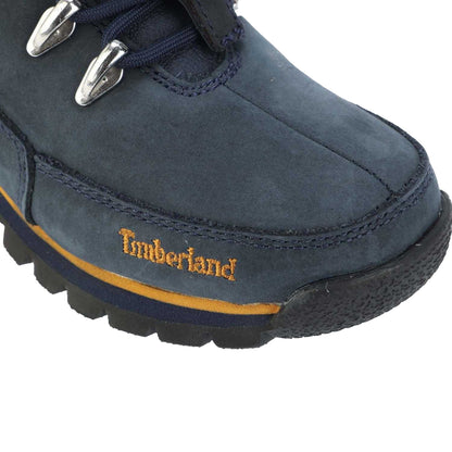Navy - Pack Shot - Timberland Childrens-Kids Euro Rock Leather Mid Cut Boots