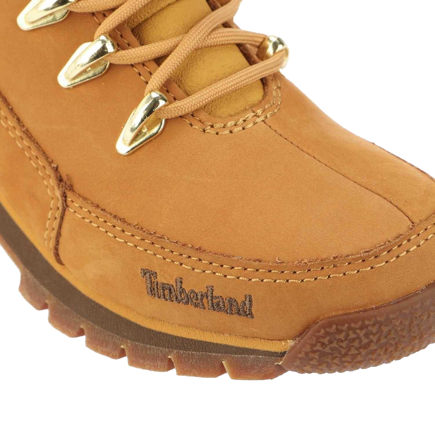 Wheat - Pack Shot - Timberland Childrens-Kids Euro Rock Leather Mid Cut Boots