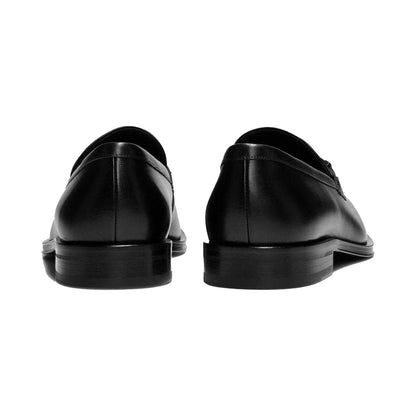 Black - Back - Boss Mens Derrek Leather Loafers