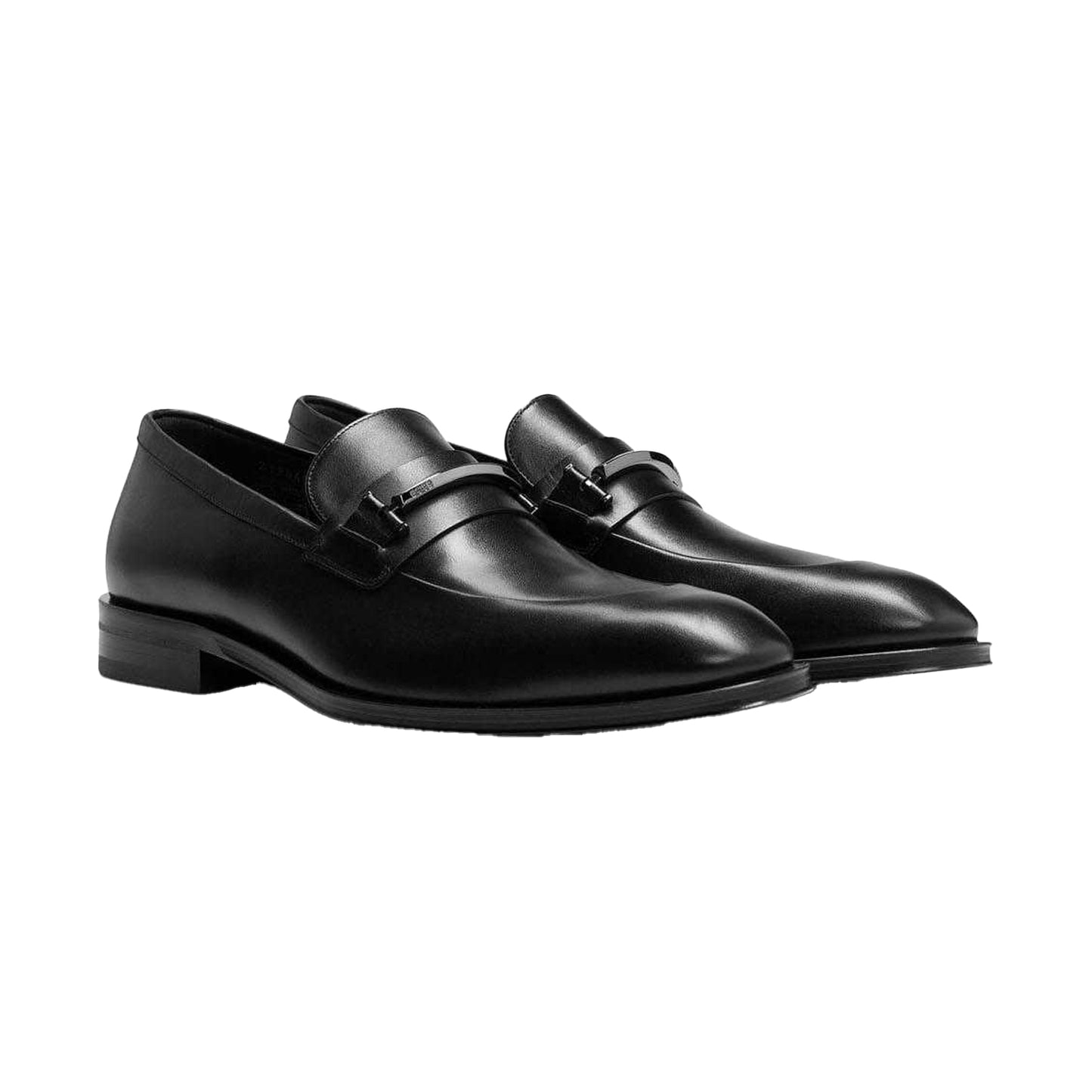 Black - Pack Shot - Boss Mens Derrek Leather Loafers