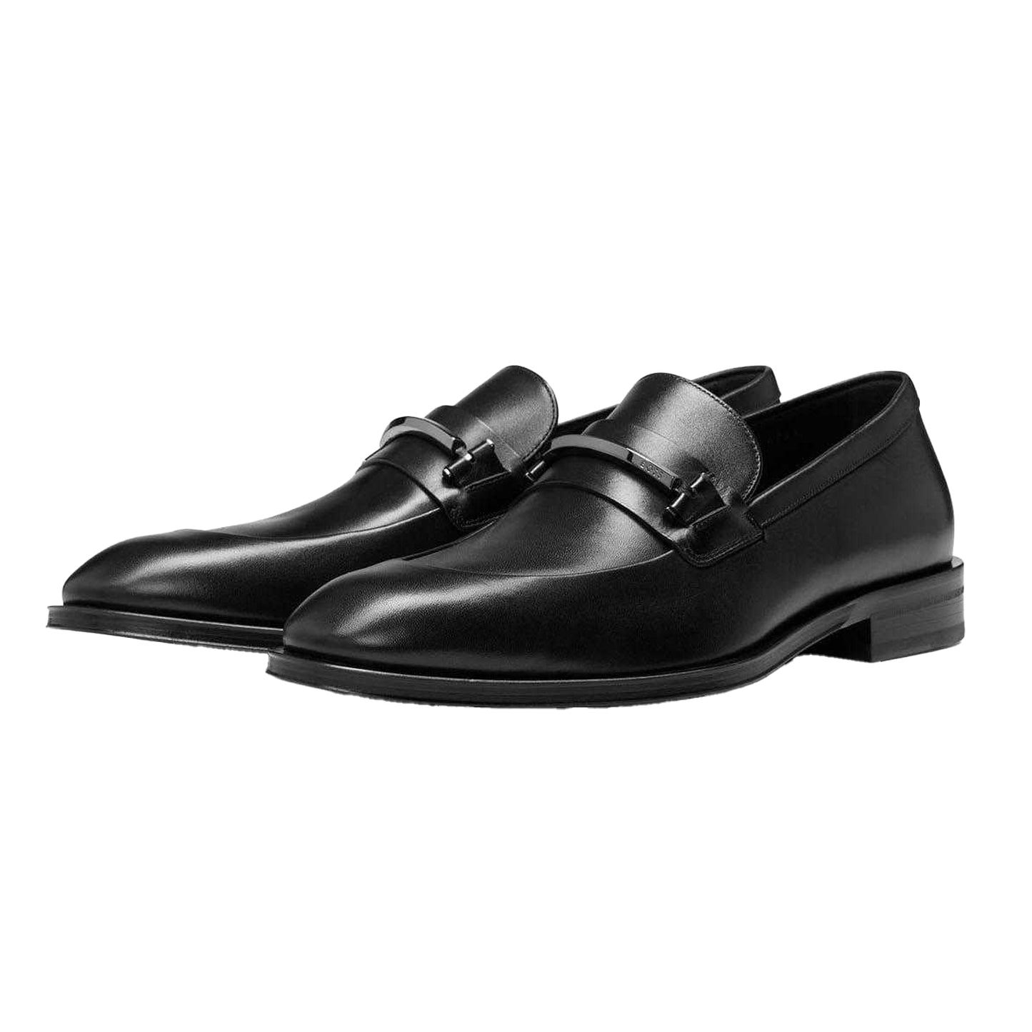 Black - Close up - Boss Mens Derrek Leather Loafers