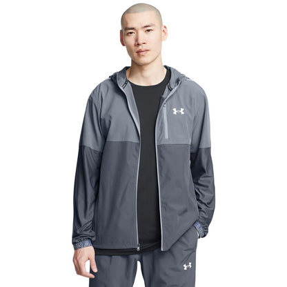 Grey - Side - Under Armour Mens Windbreaker