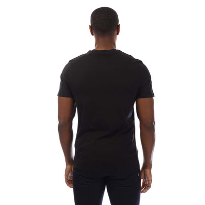 Black - Back - Lyle & Scott Mens Tape Logo T-Shirt