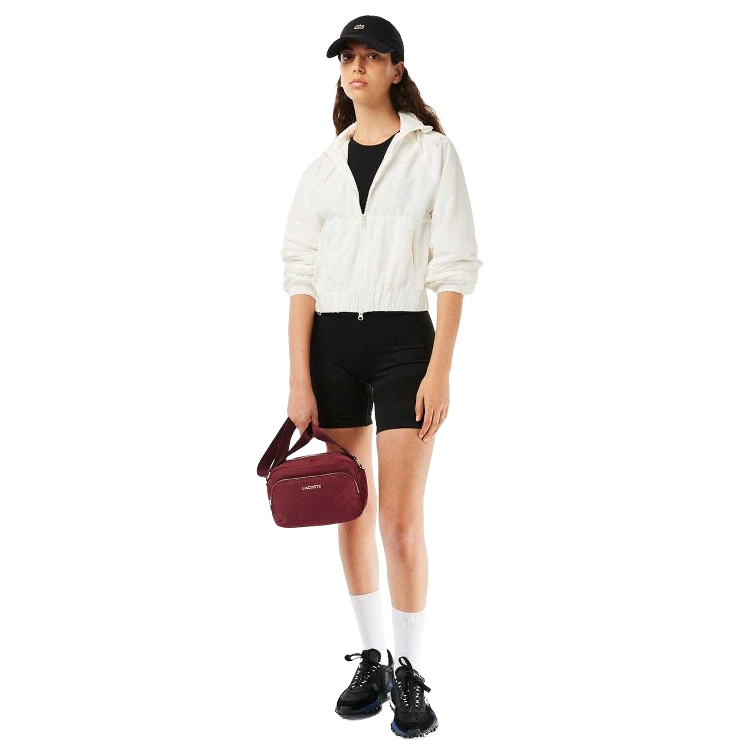 White - Lifestyle - Lacoste Womens-Ladies Full Zip Short Jacket