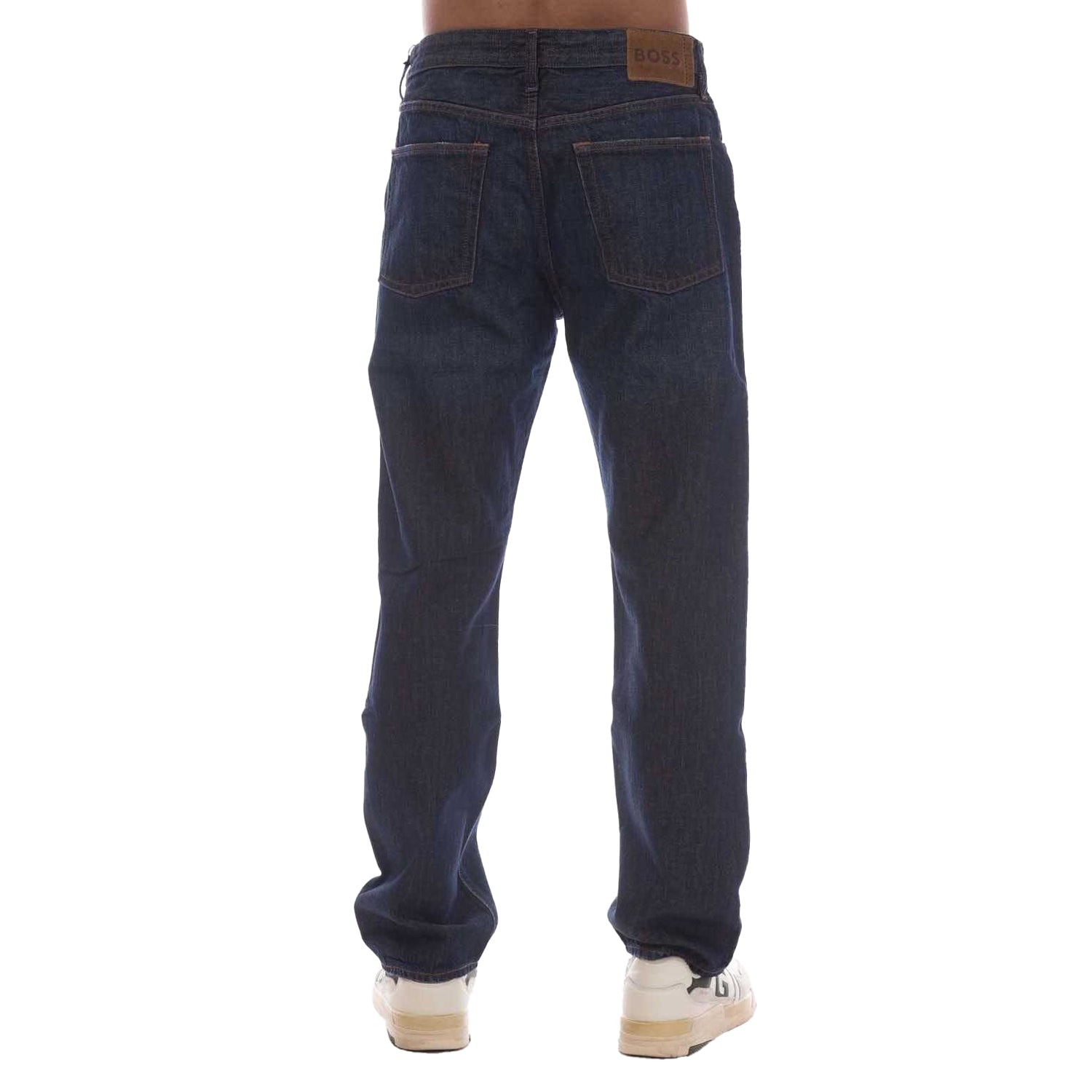 Navy - Back - Boss Mens Slim Jeans