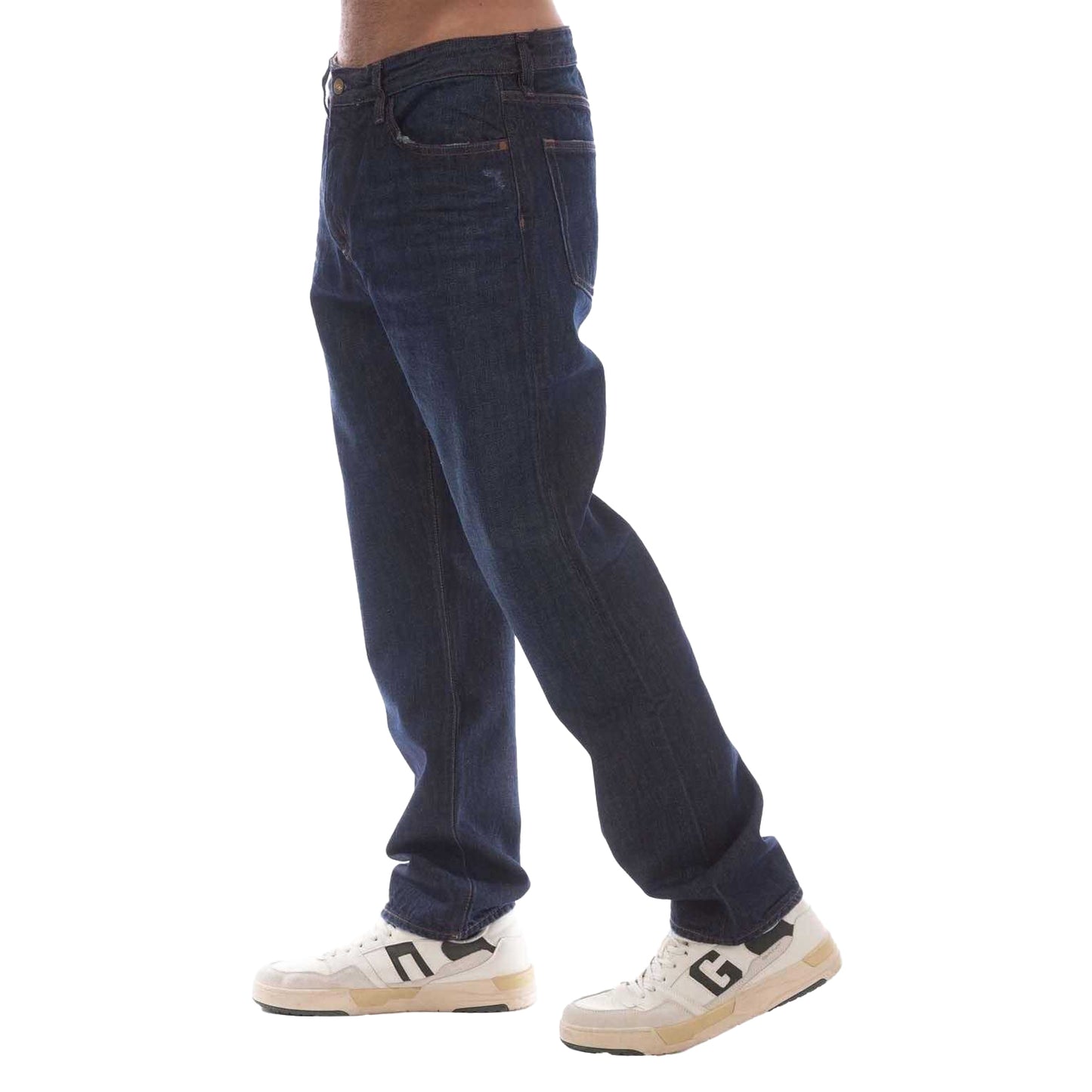 Navy - Front - Boss Mens Slim Jeans