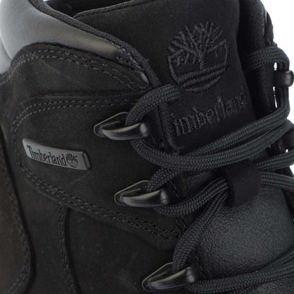 Black - Pack Shot - Timberland Boys Euro Rock Leather Lace Up Boots