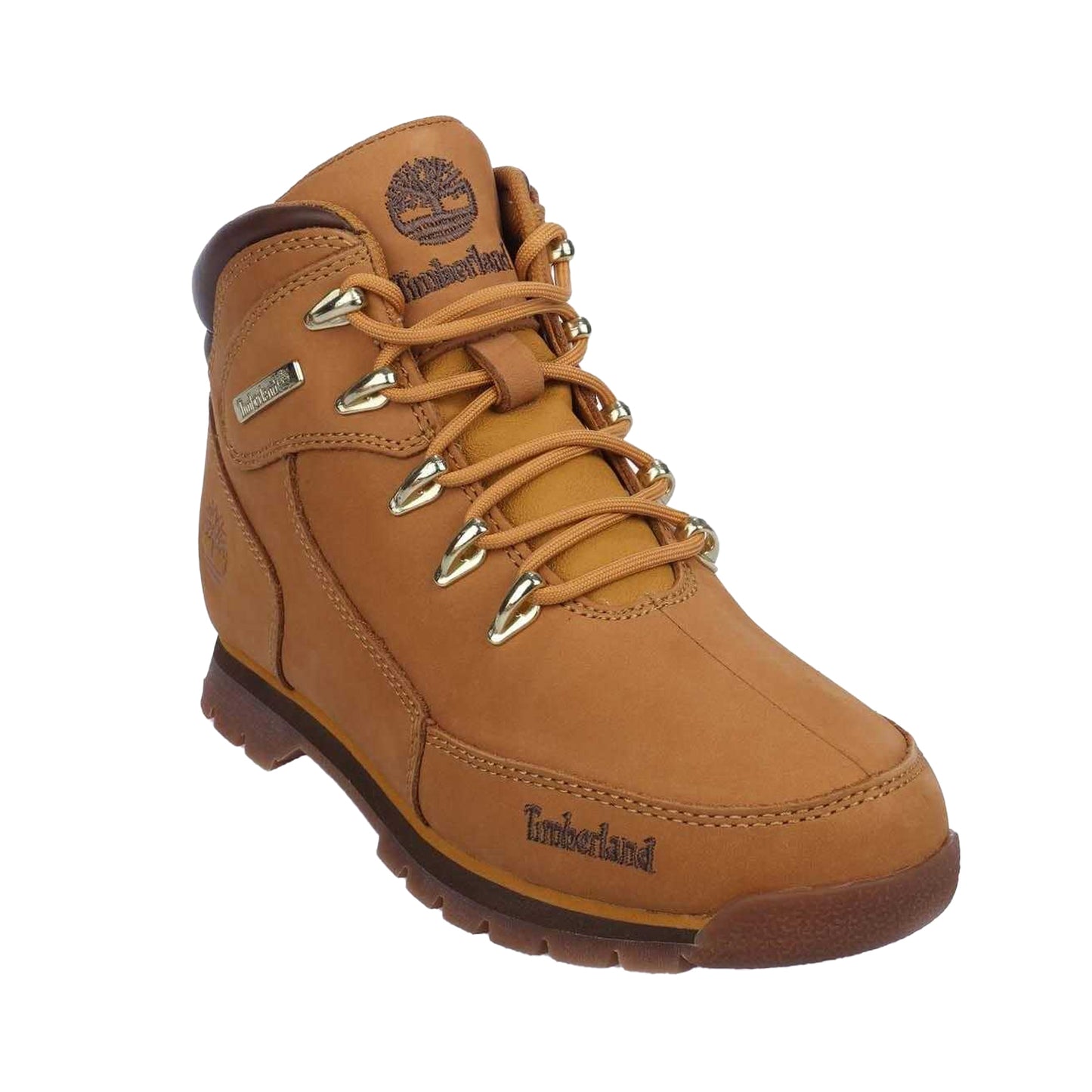 Wheat - Front - Timberland Boys Euro Rock Leather Lace Up Boots