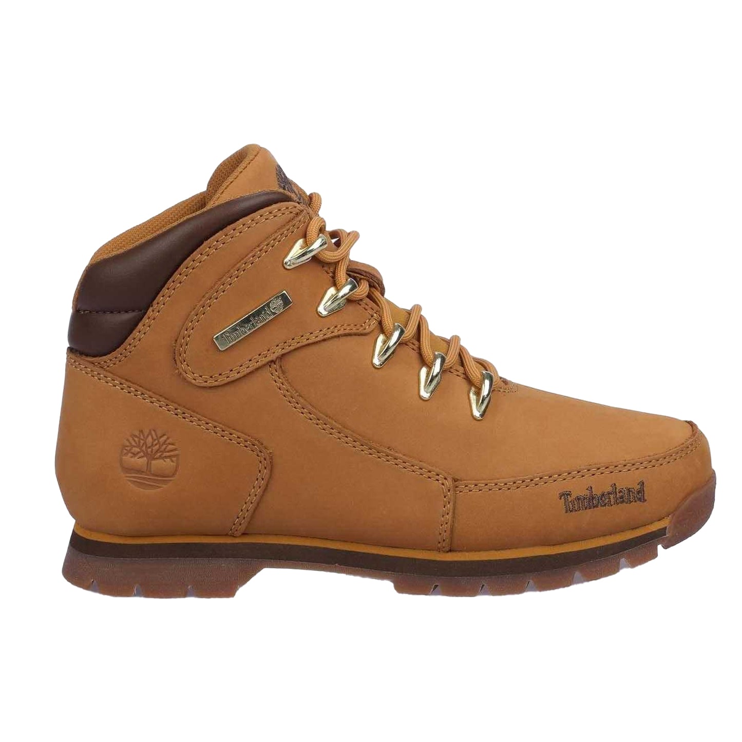 Wheat - Side - Timberland Boys Euro Rock Leather Lace Up Boots
