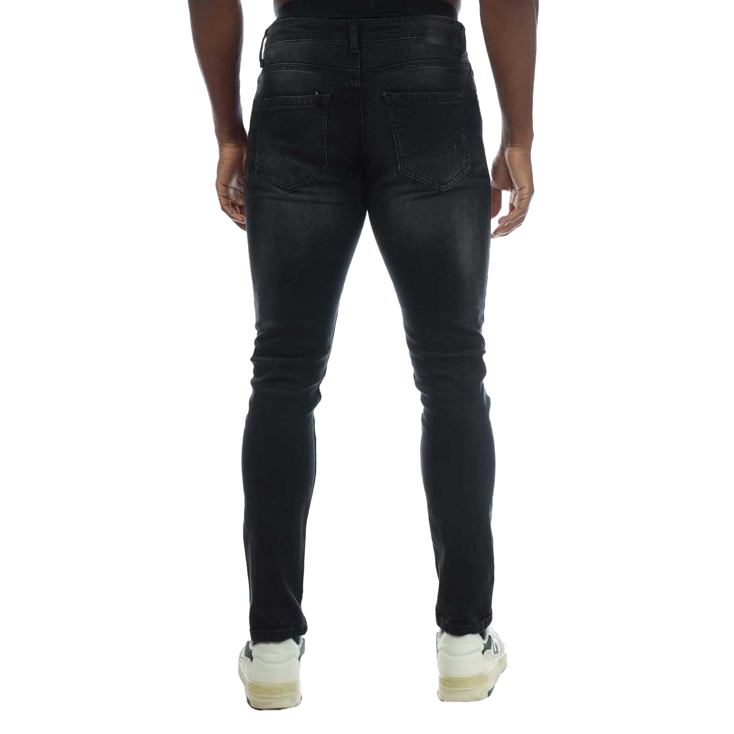 Black - Back - Duck and Cover Mens Overbug Tapered Jeans