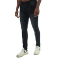 Black - Side - Duck and Cover Mens Overbug Tapered Jeans