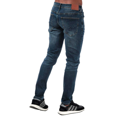 Denim - Back - Duck and Cover Mens Overbug Tapered Jeans