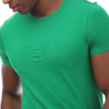 Green - Side - Boss Mens Teebo T-Shirt