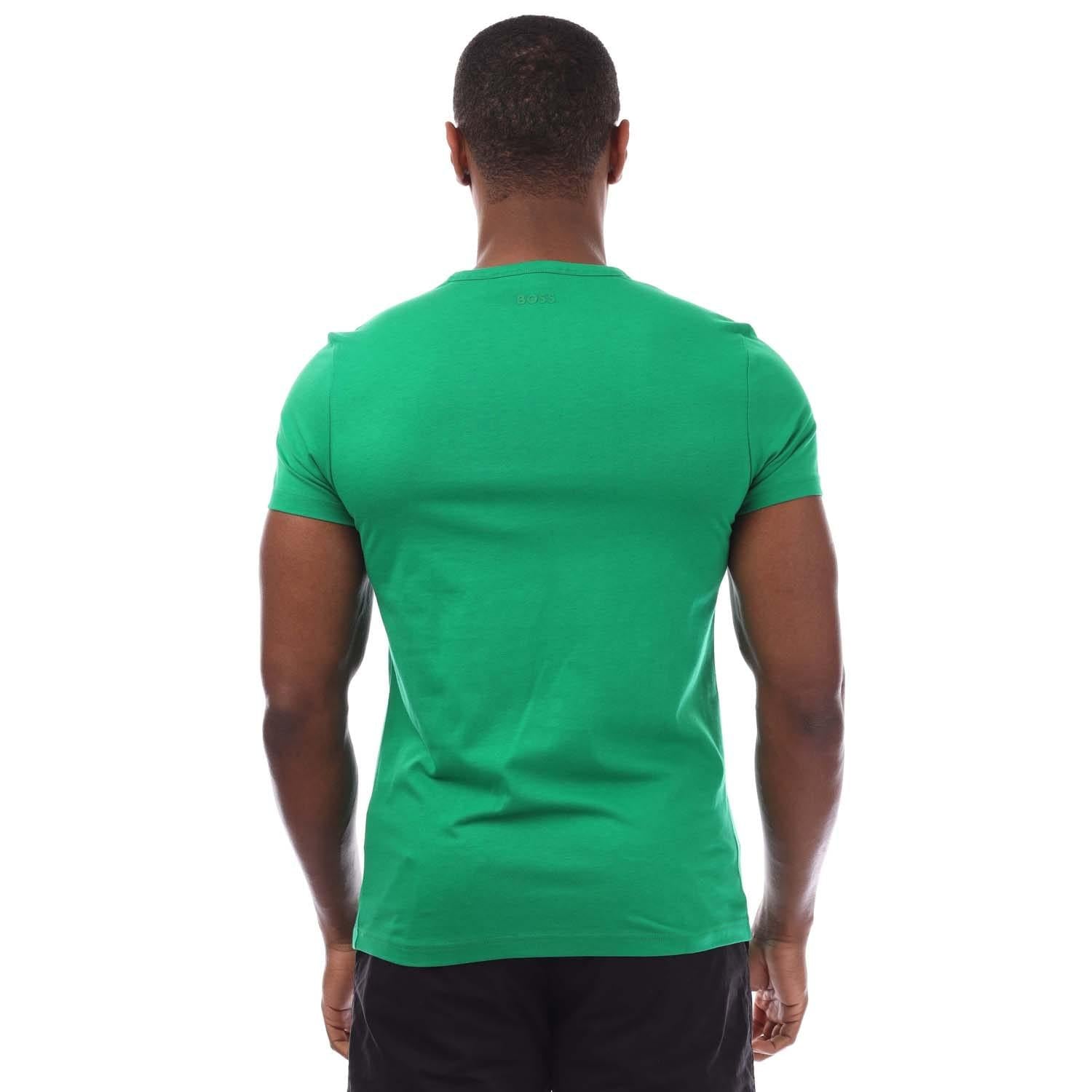 Green - Back - Boss Mens Teebo T-Shirt
