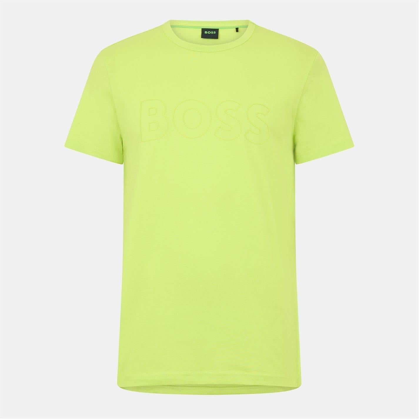 Bright Green - Front - Boss Mens Teebo T-Shirt