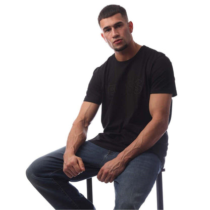 Black - Front - Boss Mens Teebo T-Shirt